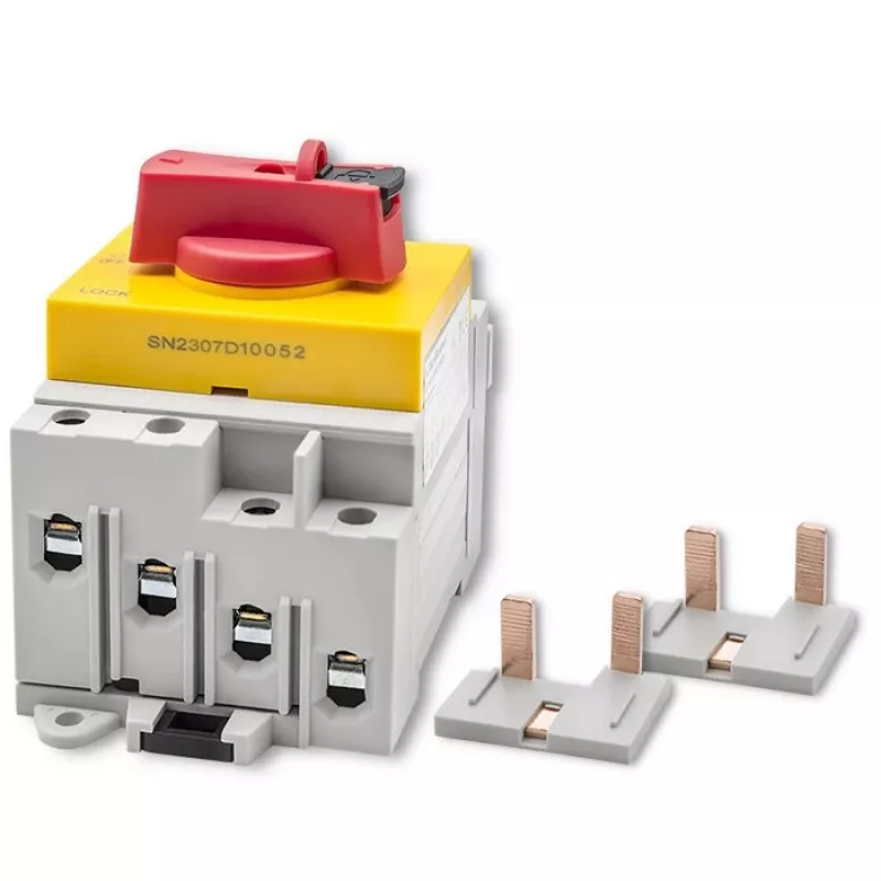 Qoltec 52611 DC-Trennschalter mit Verriegelungsfunktion | Hauptschalter | 1200 V | 32 A | 8 kV | 4P