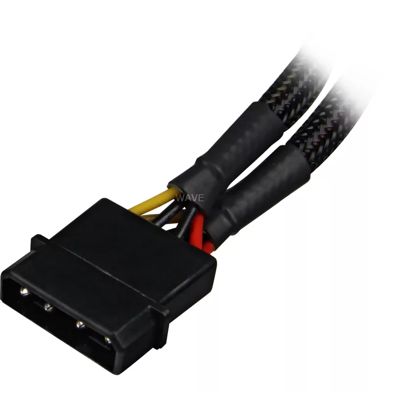 Sharkoon SATA Y-Stromadapter 4P Molex 0,15 m schwarz – Digital/Daten – Stromversorgung