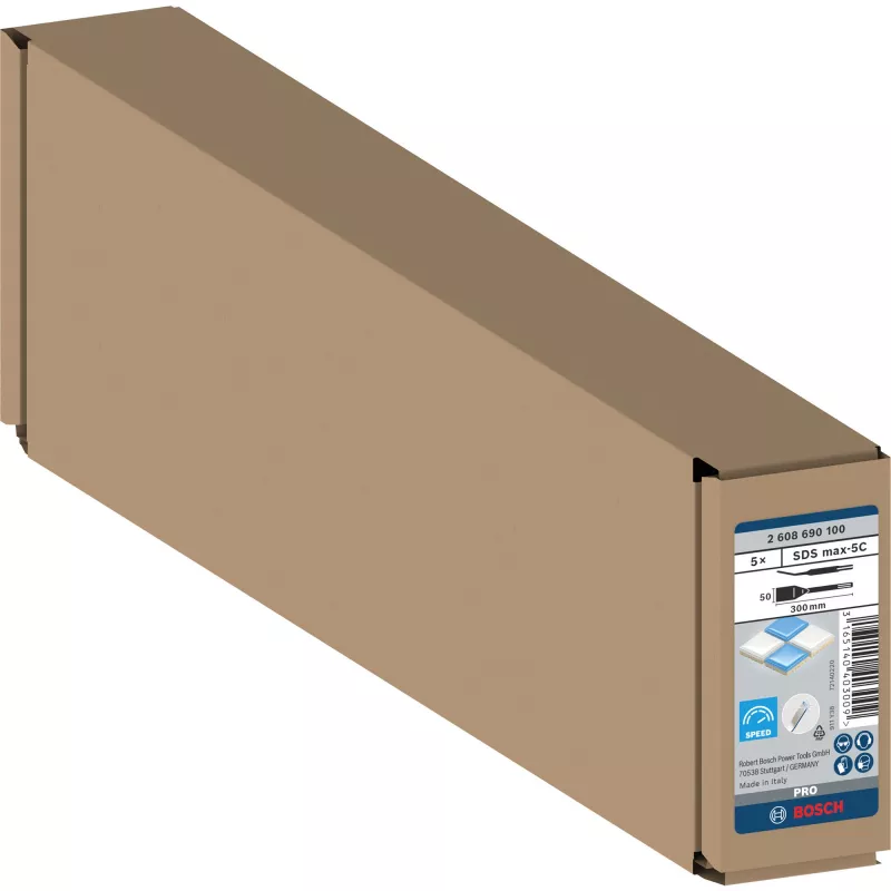 Bosch PRO SDS-max-5C Fliesenmeißel, 50 x 300 mm, 5 Stück
