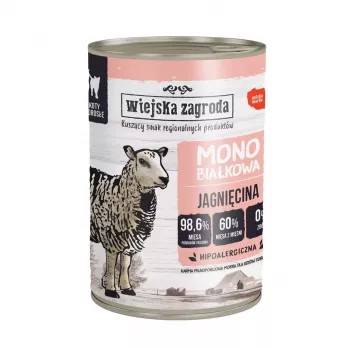 WIEJSKA ZAGRODA Monoprotein Lamm - Nassfutter für Katzen - 400g