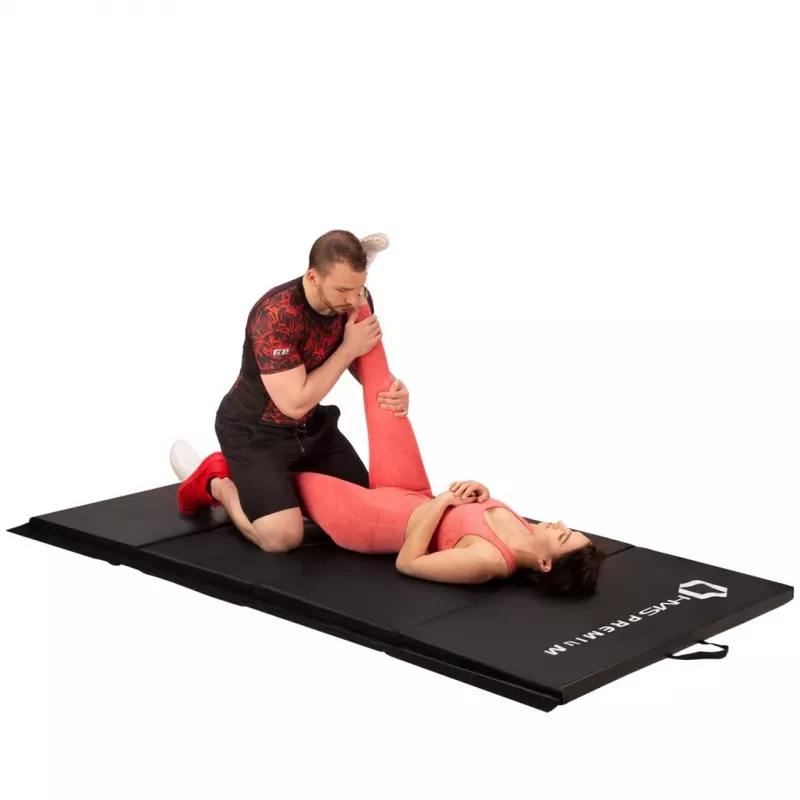 Faltbare Gymnastikmatte schwarz HMS Premium MGS01
