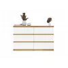 Kommode 6-Schubladen 120 cm Top E Shop Malwa — Artisan Oak / Weiß, Spanplatte