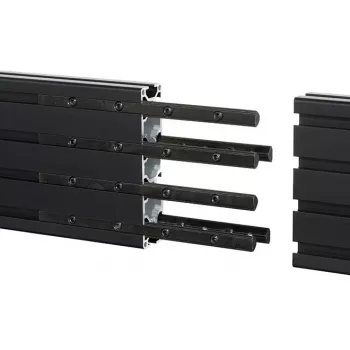 Montageschiene B-Tech BT8390 Verlängerungsset Schwarz 12 mm Breite 8 mm Tiefe 180 mm Länge