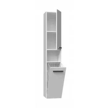 Badezimmerschrank NEL III 31x30x174 cm, mattweiß