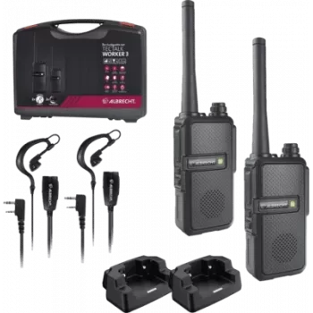 PMR-Handfunkgerät Midland Tectalk Worker 3 (2er-Pack) — 16 Kanäle, Reichweite bis zu 500 m
