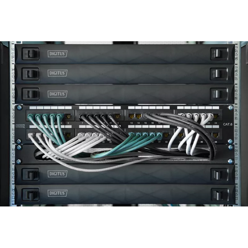 Digitus Cat. 6A Keystone-Modul, geschirmt, mit intelligentem Kabelmanager, 48 Stück