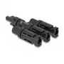 Solarpanel-Steckverbinder DeLOCK DL4 1 x Buchse auf 3 x Stecker schwarz