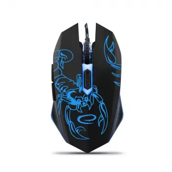 Esperanza MX203 SCORPIO - Maus - USB - Blau - Maus - Optisch - 6 Tasten - Schwarz