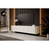 RTV-Schrank FARO 200x42x52 weiß matt + Eiche craft
