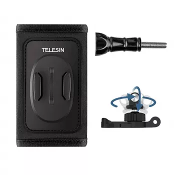 Rucksackgurt-Halterung Telesin GP-BPM-005 360° J-Hook für GoPro/Osmo Action – verstellbare Clip-On-Halterung für Schultergurte