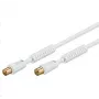 Koaxialkabel Microconnect COAX010WHQ Stecker-Buchse Standard 10 m Weiß