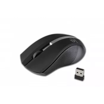 Rebeltec Wireless optische Maus, GALAXY schwarz/silber, Gummioberfläche