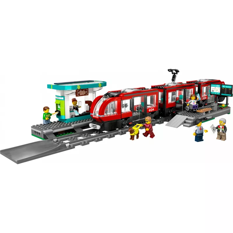 LEGO City Straßenbahn und Station Rollenspiel-Bauset für Kinder mit Spielzeug-Straßenbahn, Geschenk für Jungen und Mädchen ab 7 Jahren, die Fahrzeuge lieben
