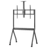 TV-Ständer MACLEAN MC-114 B tragbarer Bodenständer für 55–100 Zoll Bildschirme, max. Belastung 120 kg, VESA 200x200–900x600, Höhe 115–152 cm, schwarz, Regal