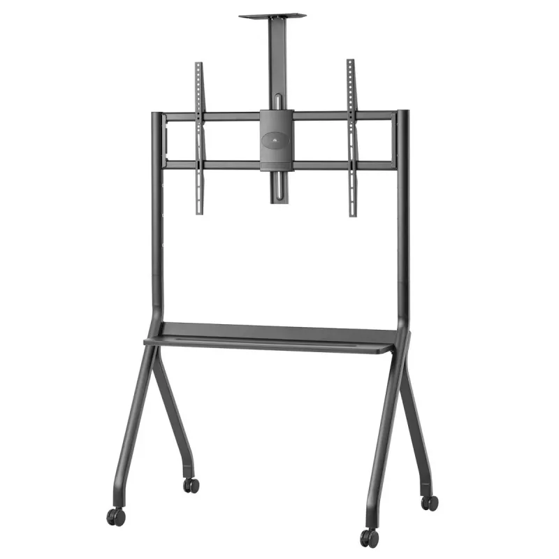 TV-Ständer MACLEAN MC-114 B tragbarer Bodenständer für 55–100 Zoll Bildschirme, max. Belastung 120 kg, VESA 200x200–900x600, Höhe 115–152 cm, schwarz, Regal
