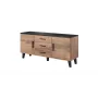 Cama sideboard LOTTA 150 2D3S wotan oak + mat Schwarz