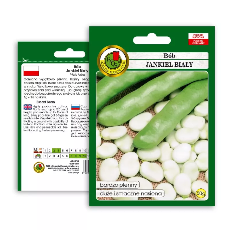 Samenpackung Apte PNOS — Ackerbohne (Favabohne) Jankiel Biały, 50 g
