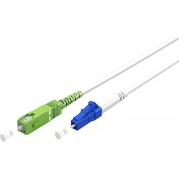 Goobay 59616 Glasfaserkabel 30 m SC/APC LC/UPC FTTH OS2 Weiß (59616)