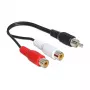 Audiokabel DeLOCK 84493 0,2 m Cinch 2 x Cinch Schwarz