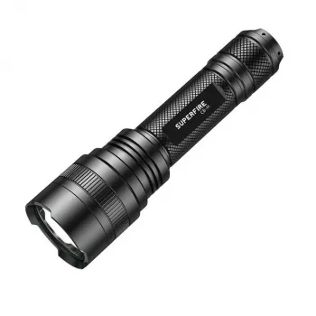 Taschenlampe Supfire C8-H — 1200 lm, USB-wiederaufladbar, 250 m Reichweite