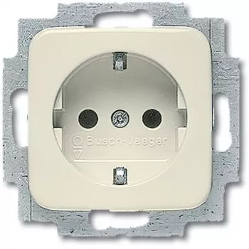 Steckdose Busch-Jaeger 2011-0-1318 CEE 7/3 2P+E 250V 16A Weiß (71×41 mm)