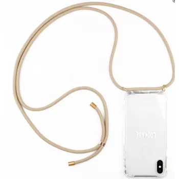 Smartphone-Halskettenhülle Lookabe für iPhone Xs Max – Gold-Nude-Finish