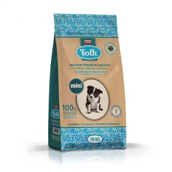 FOLK Junior Small breeds schonende Mahlzeit für Welpen mit Kaninchen, Kalb und Karotte - Trockenfutter für Hunde - 10kg