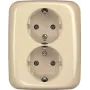 BUSCH JAEGER BJ 202 EUJ-212 SCHUKO Doppelsteckdose Vollabdeckplatte