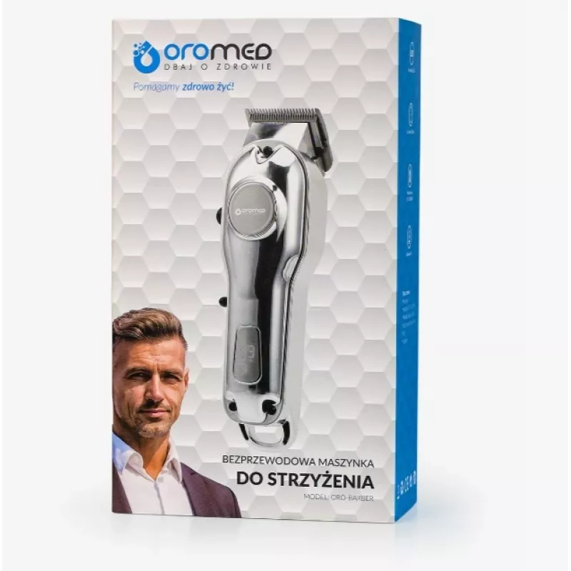 Oromed Oro-Barber kabelloser Haarschneider, silber