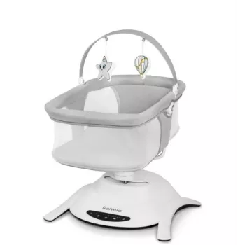 Wiege / Schaukelwiege Lionelo Bella Set Grau Beton – Babybett mit Schaukelfunktion
