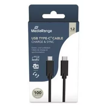 MediaRange TYPE-C Kabel 2 m MRCS214 Schwarz USB-Kabel