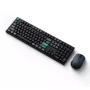 Keychron B36 + BM25 Tastatur-Maus-Set, Full-Size 100% QWERTY Englisch, USB + Funk + Bluetooth, Scherenschalter, Schwarz, Maus inklusive