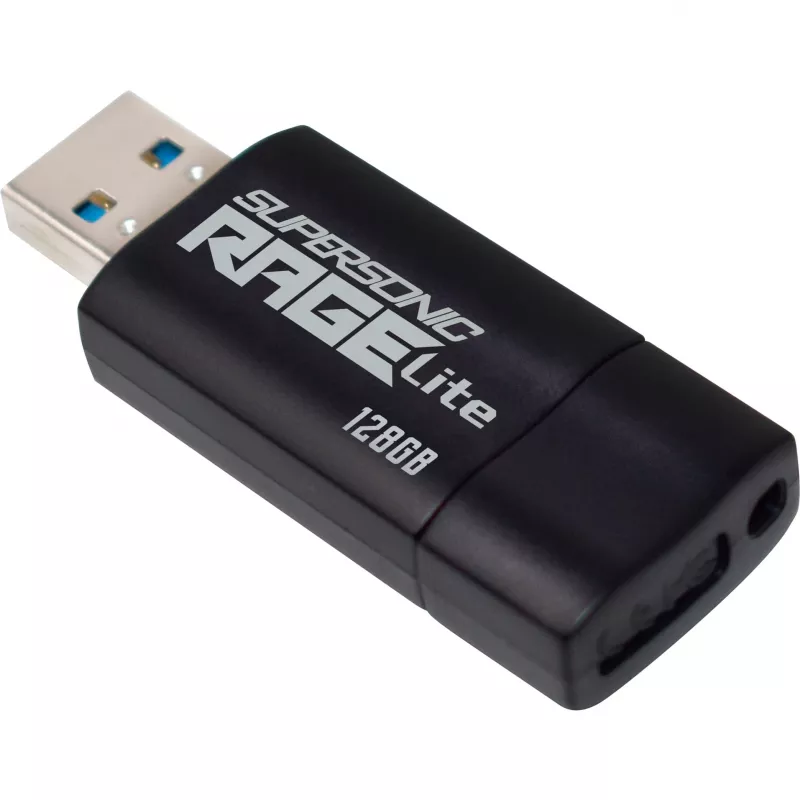 USB-Flash-Laufwerk PATRIOT Supersonic Rage Lite 128 GB USB Type-A 3.2 Gen 1, 180 MB/s, blau/schwarz