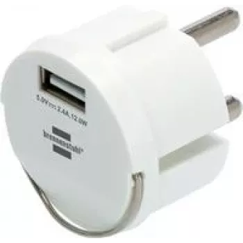 Brennenstuhl 1508110 USB-Ladegerät Innenbereich Steckdosenadapter Ausgangsstrom max. 2400 mA 1 x (1508110)