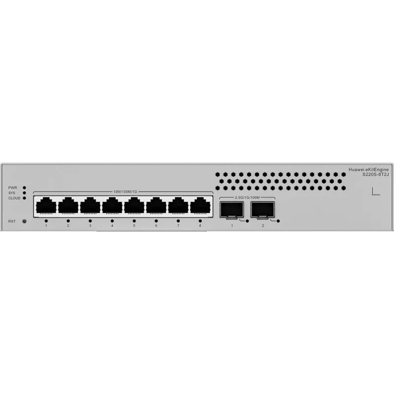 Managed Switch HUAWEI S220S-8T2J L2 Gigabit Ethernet 8 Ports 1U Grau