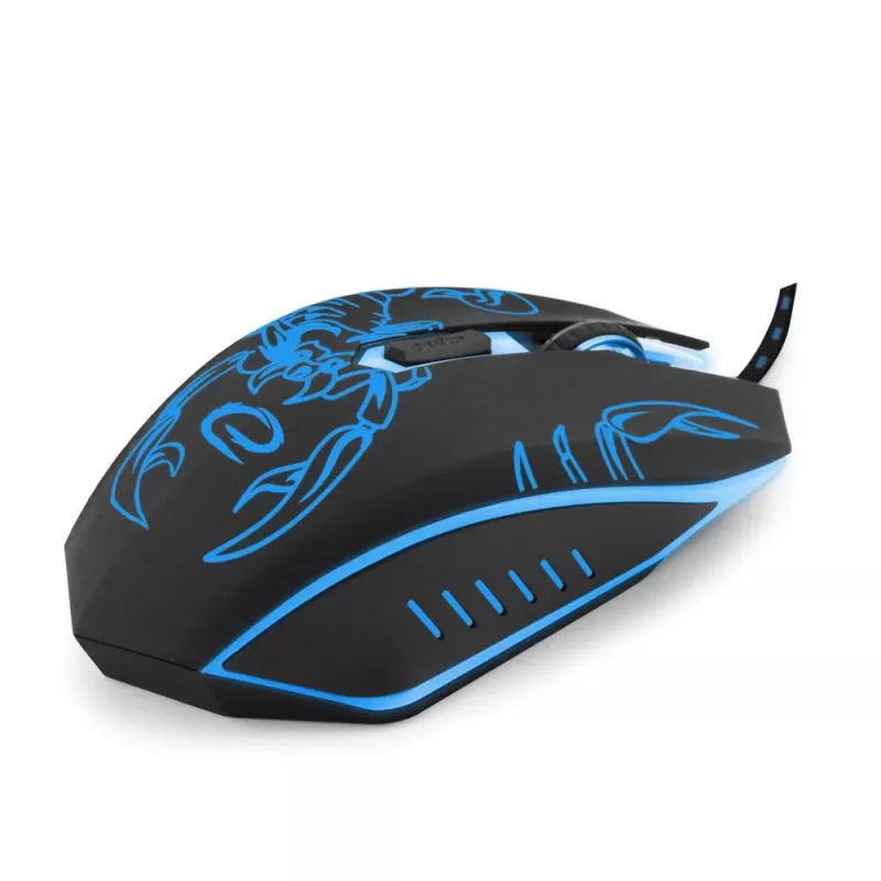 Esperanza MX203 SCORPIO - Maus - USB - Blau - Maus - Optisch - 6 Tasten - Schwarz
