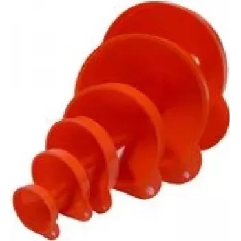 Trichter-Set IWH 6-teilig orange Polyethylen für Öl und Benzin
