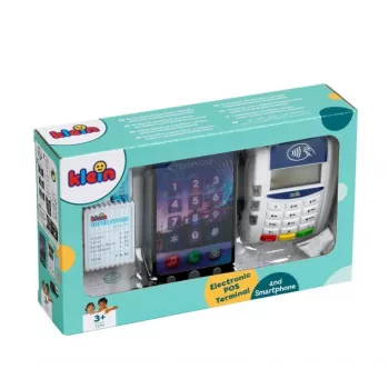 Spiel-Zahlungsterminal KLEIN 172740 mit Smartphone-Zubehör für Rollenspielsets