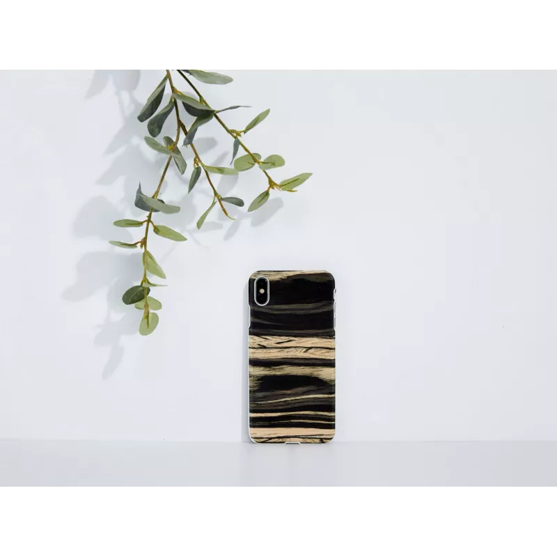 Smartphone-Hülle man and wood für iPhone XS Max – White Ebony Finish