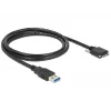 USB-Kabel DeLOCK 1m USB 3.0 USB 3.2 Gen 1 Micro-USB B Schwarz