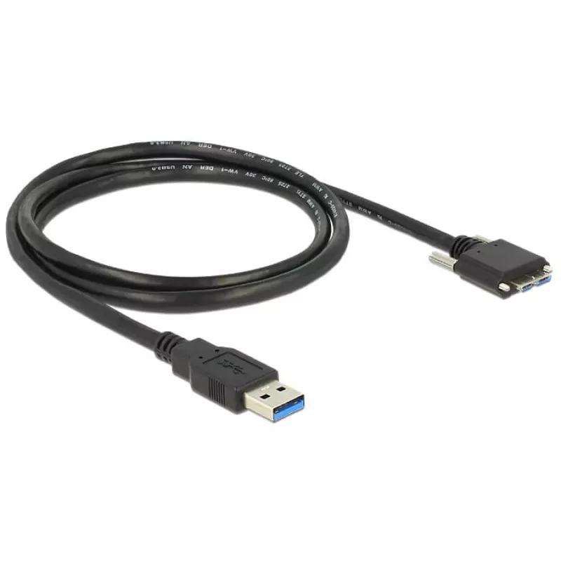 USB-Kabel DeLOCK 1m USB 3.0 USB 3.2 Gen 1 Micro-USB B Schwarz