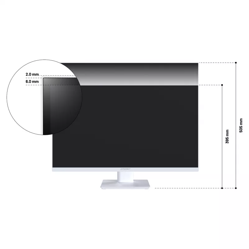 JAPANNEXT WQHD Monitor 68,6 cm (27 inch) 2560x1440 Pixel, IPS Panel, 8 ms, 75 Hz, AMD FreeSync, HDMI, DisplayPort (JN-IPS270WQHD75F-C65W-HSP-W)
