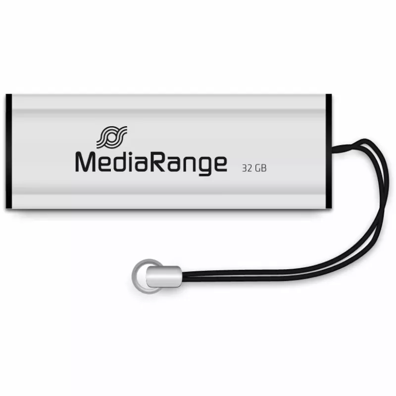 MediaRange SuperSpeed - USB-Stick - 32 GB - USB 3.0 - Schwarz/Silber (MR916)