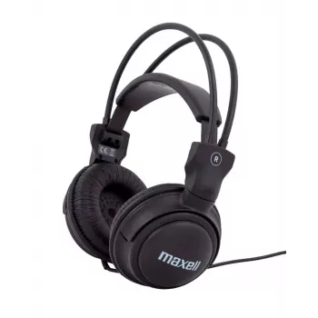 Kopfhörer Maxell Home Studio MAX-833, kabelgebunden ohrumschließend, 32 Ω, 98 dB, 16–22000 Hz, 5 m Kabel, Ohrbügel/Überkopf, schwarz