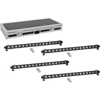 Beleuchtungsausrüstung EUROLITE PIX-16 QCL 4x LED-Lichtleiste mit Transportkoffer