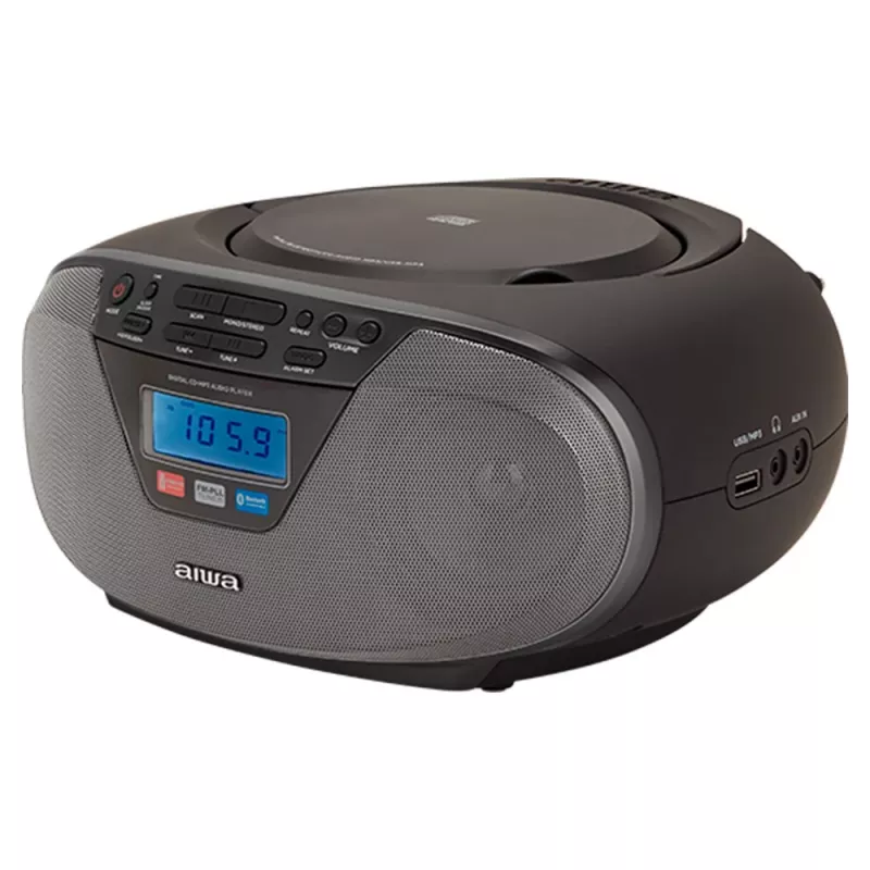 Audio-Mikrosystem Aiwa BBTU-400BK, CD/MP3/FM-PLL/BT-Player (Schwarz)