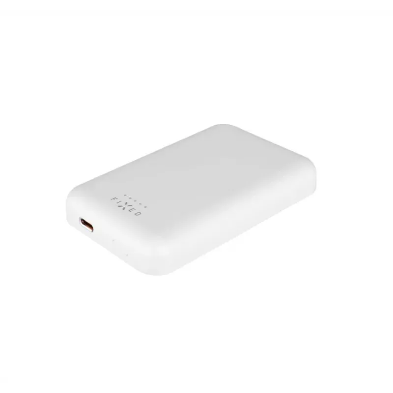 Tragbare Powerbank FIXED FIXZENM-6-WH — 6000 mAh, USB-C-Schnellladung, weiß