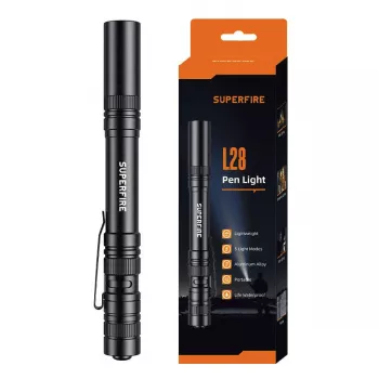 Handlampe Superfire L28 — Hand-LED-Taschenlampe; 121 lm; 5 W