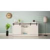 Kommode 160x80x35 GRANERO weiß/glänzend weiß