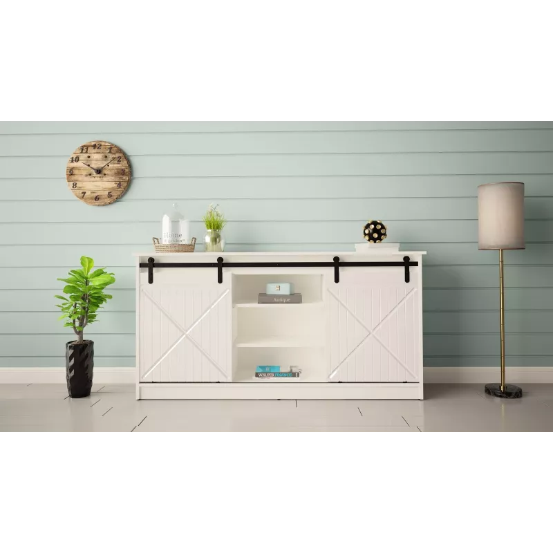 Kommode 160x80x35 GRANERO weiß/glänzend weiß
